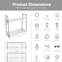 Forbena 2 Tier Bathroom Counter Organizer, White and Grey Coffee Bar Organizer for Countertop, Wood Shelf Tray for Vanity Makeup Storage, Small Kitchen Sink Top Organizers for Coffee Bar Station