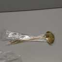 304 Stainless Steel Metal Ladle, Gold Soup Ladle Large Serving Spoon with 11.6" Handle for Cooking Stirring, Dishwasher Safe