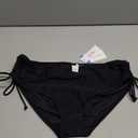 Bonneuitbebe Women's Bikini Bottoms Full Coverage Swim Bottoms Mid Waisted Swimsuit Bathing Suit Bottom Black, Size L