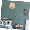 Bamboo Woven Lamp Shade Beige 17.00X17.00X12.00cm, 16x13cm