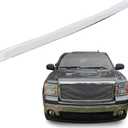 ECOTRIC Truck Hood Molding Trim Moulding Compatible with 2007-2013 GMC Sierra 1500 2500HD 3500HD Replace for GM1235109 10385156 (Without Chrome Grille)