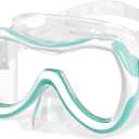 Aegend Kids Swim Mask Goggles, Tempered Glass 180 HD Wide View with Nose Cover