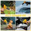 Electric Cordless Leaf Blower for DeWALT 20V Battery, 580,000 RPM Brushless Turbo Jet Blower with 3 Nozzles, Handheld Blower for Patio, Garden, Yard, Leaves, Dust, Garage & Snow Cleaning (Not Battery)