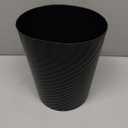 UUJOLY Plastic Small Trash Can Wastebasket, Garbage Container Basket for Bathrooms, Laundry Room, Kitchens, Offices, Kids Rooms, Dorms, (Black, 1.8 Gallon)