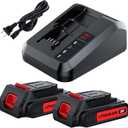 Replacement for Black and Decker Battery 20V and Charger 3.8Ah Lithium Max Compatible with LB2X4020 LBXR2020-OPE LBXR20-OPE2 LBXR20B-2 LB2X3020-OPE LBXR20BT 2Pack Outdoor Cordless Power Tools