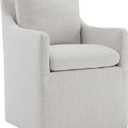 MROYAL Upholstered Dining Chairs with Casters Modern Accent Armchair for Kitchen Dining room Bedroom Livingroom Reading Room