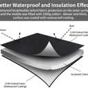 Outdoor Faucet Cover for Winter - 2 Pack 8"H x 6.5"W Hose Bib Covers for Winter Freeze Protection, Reusable Waterproof Pipe Wrap Insulation Cover Socks, Black