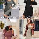 EKOUAER Womens Knit Robe Set 2 Piece Nightgown with Robes Long Sleeves Lounge Sets with Pockets S 3XL (Green, M)