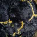 ONASAR 5x7 Area Rugs for Living Room Bedroom, Fluffy Black and Gold Faux Fur Rug, Geometric Boho Soft Plush Shaggy Floor Carpet Mat for Nursery Kids Girls Boys Teen Dorm Home Office Decor