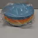 Luckore 10 inch Deep Dinner Plates Set of 7 Wheat Straw Plates, Unbreakable Dinner Dishes Alternative for Plastic Microwave and Dishwasher Safe for Kitchen with 4 Colors Classic Bright