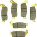 Front Rear Brake Pads Brakes for Honda Valkyrie 1500 GL1500 1997-2003 - Interceptor 750 VFR750F 1990-1997 - CBR1000F 1990-1991 - ST1100 NON-ABS 1991-2002 FA142F FA196R MC0143 (Semi-Sintered)