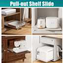 Undermount Drawer Slide Bottom Mount Pull Out Shelf Rail Hardware Flat