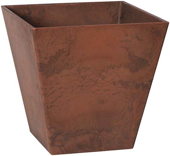 ArtStone Root & Vessel, Black, 35128 Ella Square Planter, 12, Inch, Rust
