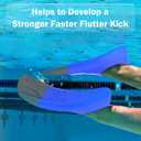 Gintenco Swim Fins, Kids Swim Training Fins for Lap Swimming, Travel Size Flippers with Mesh Bag, Silicone Swimming Fins for Kids Teens Adults Women Men, Blue S(KIDS 2-3/ US Women 3-5)