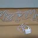 Miss to Mrs Neon Sign for Wedding, 24" x 7" Super Bright 12V LED Sign with Adapter, Bridal Shower Wall Decor, Engagement Party, Bachelorette Party Decorations