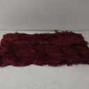 Faux Sheepskin Fur Fuzzy Furry Rug, 2x3 Ft Rectangle Small Burgundy Furry Rugs, Bedside Fluffy Area Rug Fur Rugs for Bedroom, Living Room, Dorm Room, Photography