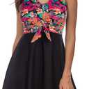 Kate Kasin Women's Two Piece Swimsuits Tummy Control Back Cross Flowy Swimdress Bathing Suits with Boyshorts Swimwear, Medium 