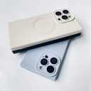 Designed for iPhone 15 Pro Case Silicone Compatible with Magsafe, Camera Lens Protector, Military Grade Shockproof Protective, Rectangle Magnetic Phone Case for iPhone 15 Pro White