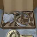 Brondell Nebia Yuba HaloNetic Double Dock Magnetic Handheld Shower Head, 60" Stainless Steel Hose, 5-Setting, Matte Gold