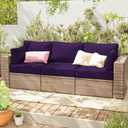 8 Pcs Outdoor Patio Cushion Covers, Replaceable Waterproof Furniture Covers, Outdoor Non-Slip Covers with Zippers, Covers Only, Purple
