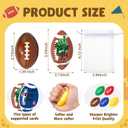 Skylety 20 Set Mini Football Stress Ball 5 Styles Football Party Favor Bulk 2.13 Inch Foam Stress Ball with Inspirational Card for Sport Party Prizes Decor Goodie Bag Stuffer Birthday Gift