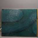 Modern Abstract Wall Art Hand Painted Green Canvas Decor Bedroom 24x48 inch