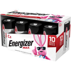 Energizer MAX C Batteries, Premium Alkaline C Cell Batteries (8 Battery Count) (D)