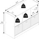 Furinno Basic Book Shelf, 6-Cube Bookshelf with Open Shelf, 3 x 2 Bookcase with Storage Bins, Closed Back, Horizontal, 11.9 x 31.6 x 23.6, for Living Room, Bedroom, Home Office, Amber Pine