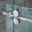 DIYHD 5FT Frameless Chome Stainless Steel Sliding Glass Shower Door Hardware,No Glass