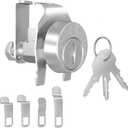 1 Pack Mailbox Lock, National L-1172C Mailbox Lock Replacement for C9100 Mailbox Key Lock with 3 Keys, Nickel Finish