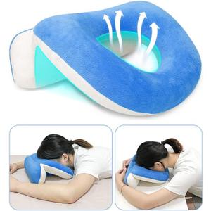 Face Down Pillow After Eye Surgery Prone Vitrectomy Retina Recovery Equipment Donut Face Pillow Massage Head Cradle Facedown Desk Pillow for Napping Piercing Cushion