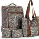 Sakroots On the Go 4 Piece Travel Bundle, Includes 21" Rolling Suitcase, Packable Large Tote, Medium & Small Pouches