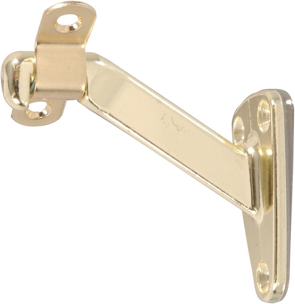 The Hillman Group 852261 Handrail Bracket Heavy Duty, Brass Finish