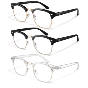 racico Computer Blue Light Blocking Glasses Blue Light Glasses Men Women, Anti Blu-Ray Clear Gaming Glasses Lenses