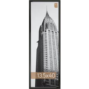 MCS Trendsetter 13.5x40 Poster Frame Black High-Gloss, Vertical & Horizontal Wall Hanging Large Picture Frame for Photos, Posters & Art Prints (1-Pack)