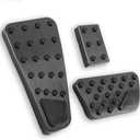 LEXLEY 3PCS Anti-Slip Aluminum Brake Gas Parking Pedal Pads,Auto No Drilling Accelerator Pedal Covers Only for Dodge 2010-2018 RAM 1500 2500 3500,2019-2024 RAM 1500 Classic- Black