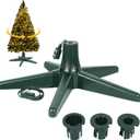 Blissun 360-Degree Rotating Adjustable Christmas Tree Stand, Suitable for Up to 7.5 Feet Artificial Christmas Trees, Dark Green (23.8 Inch)