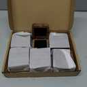 6 Pcs Square Wooden Ring Boxes for Wedding Ceremony Mini Engagement Gift Holder Single Slot Small Storage Box (Black)