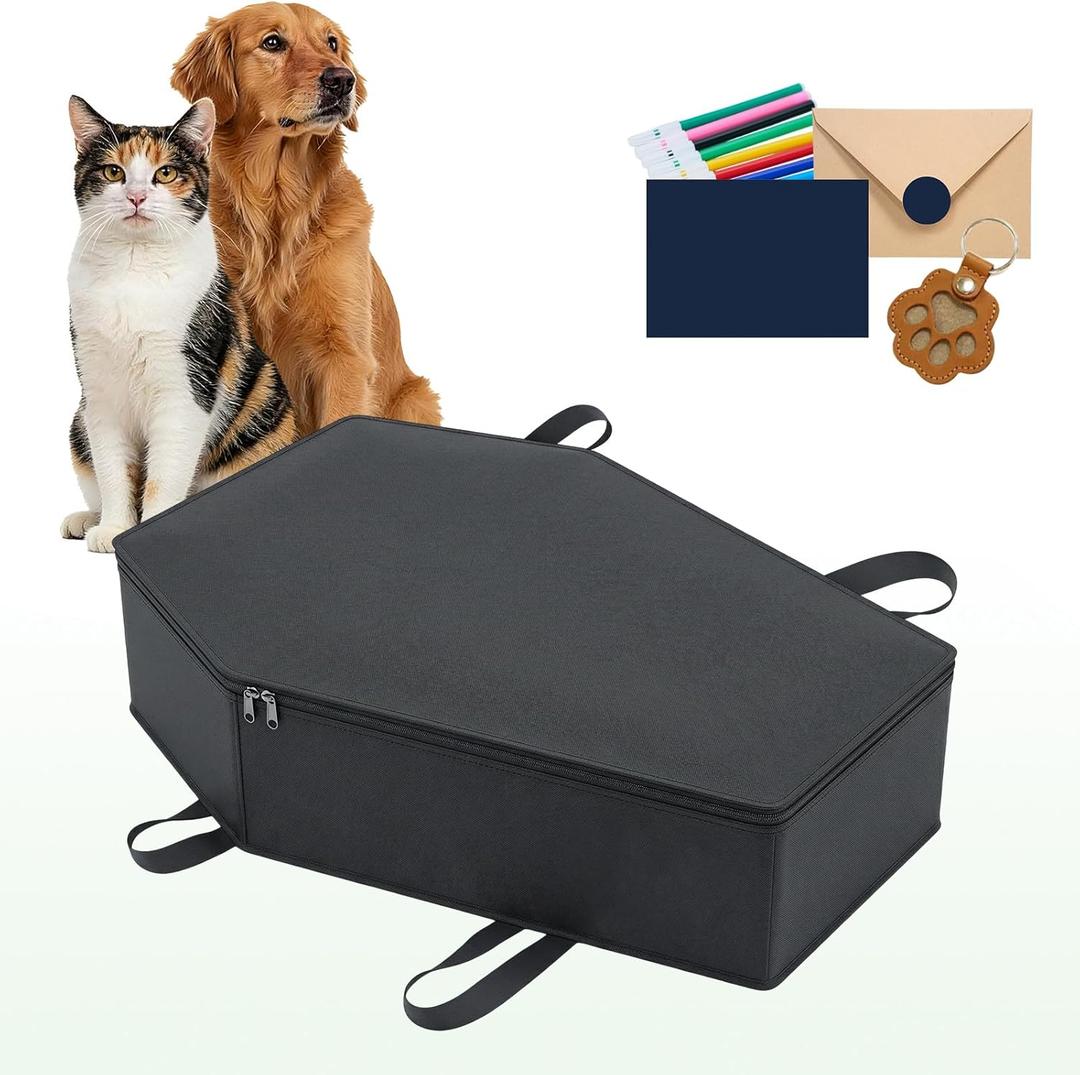 Pet Casket, Dog Casket, Casket for Dogs Burial, Pet Burial Box, Pet Burial Bag, Dog Coffin, Pet Caskets for Dogs, Cat Coffin for a Gentle Goodbye, Eco Friendly Dog Casket for Burial and Cremation(S)