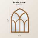 Gothic Cathedral Arched Window Mirror, 24”x32” Farmhouse Mirror