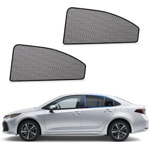ZATOOTO Car Window Shades Toyota Corolla 2019-2024 for Rear Window | Car Window Covers for Baby & Pets | Blocks 99% UV Rays & Heat | Breathable Mesh Sunshade | Bug-Free Protection for Camping & Travel