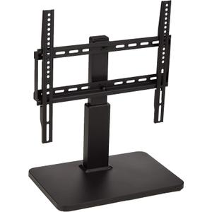 Amazon Basics Swivel Pedestal Table Top TV Mount, Height Adjustable 14-19 Inches, for 32" to 65" TVs up to 55 lbs, Universal TV Stand, VESA 400x400, Black