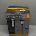 XMCOSY+ Solar Lights Outdoor 10/25 LM LED with 2 Lighting Modes, Solar Garden Lights Glass and Metal, IP65 Waterproof Solar Powered for Yard Pathway Walkway Driveway Patio (6 Pack, Warm White) (Reddish-Brown)