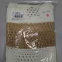 Prinbara Crochet Cover Up for Women Swimsuit Summer Bathing Suit 2025 Swim Hollow Out Bikini Swimwear Mesh Knit Beach Dress White Apricot Stripe XX-Large