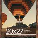20x27 Picture Frame, Classic Brown 20 x 27 Poster Frame for Horizontal or Vertical Wall Mounting, 1 Pack