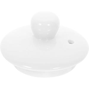 Luxshiny Ceramic Teapot Lid Replacement Porcelain Chinese Teapot Lid Kungfu Tea Kettle Cover Universal Tea Cup Cover for Loose Leaf Tea Pot White