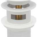 Pop-up Freestanding Bathtub Drain Stopper, Suitable and Compatible with Freestanding Bathtub Drain Rough-in Kit (White)