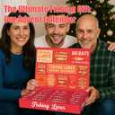 Fishing Advent Calendar 2025 Adult, 24 Days Christmas Countdown Fishing Lures Bait Set with Poppers, Minnows, Crankbaits, Birthday for Men Anglers Fishermen Fathers