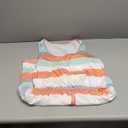 Women's Summer Dress Stripe Colorblock Sleeveless Drawstring Tank Dress Casual Short Dress Sundress (XL, Multicolor)