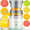 Electric Citrus Juicer Rechargeable - Electric Juicer Machines with USB and Cleaning Brush Portable Compact Juicer for Orange, Lemon, Limes